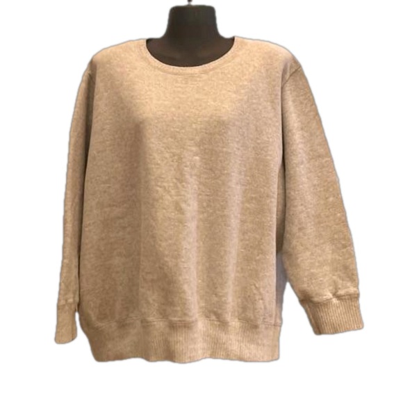 NWOT 3X Just My Size THICK gray long sleeve crew neck sweatshirt - Picture 2 of 15